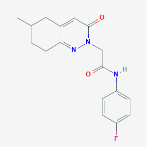 molecular formula C17H18FN3O2 B2398917 N-(4-fluorophenyl)-2-(6-methyl-3-oxo-5,6,7,8-tetrahydrocinnolin-2(3H)-yl)acetamide CAS No. 932997-63-2