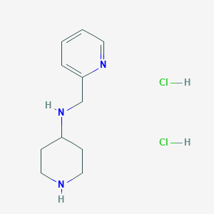molecular formula C11H19Cl2N3 B2398919 N-(Pyridin-2-ylmethyl)piperidine-4-aminedihydrochloride CAS No. 1233955-85-5
