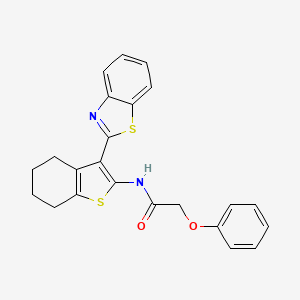 molecular formula C23H20N2O2S2 B2398933 N-[3-(1,3-苯并噻唑-2-基)-4,5,6,7-四氢-1-苯并噻吩-2-基]-2-苯氧基乙酰胺 CAS No. 392248-56-5