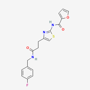 N-(4-(3-((4-fluorobenzyl)amino)-3-oxopropyl)thiazol-2-yl)furan-2-carboxamide