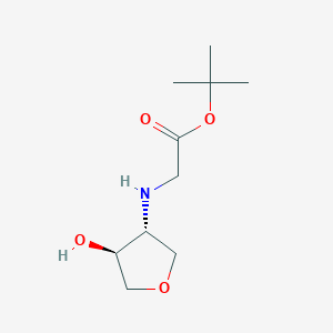 molecular formula C10H19NO4 B2398938 Tert-butyl 2-[[(3R,4S)-4-hydroxyoxolan-3-yl]amino]acetate CAS No. 1998276-27-9