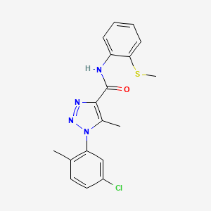 molecular formula C18H17ClN4OS B2398946 1-(5-chloro-2-methylphenyl)-5-methyl-N-(2-(methylthio)phenyl)-1H-1,2,3-triazole-4-carboxamide CAS No. 904817-46-5