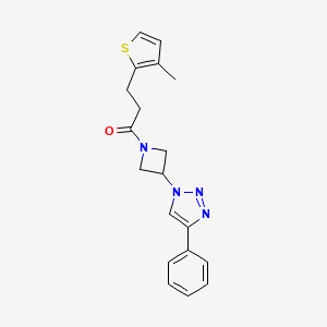 molecular formula C19H20N4OS B2398953 3-(3-甲硫代噻吩-2-基)-1-(3-(4-苯基-1H-1,2,3-三唑-1-基)氮杂环丁-1-基)丙-1-酮 CAS No. 1903385-78-3