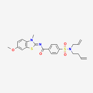 molecular formula C23H25N3O4S2 B2398966 (E)-4-(N-allyl-N-(but-3-en-1-yl)sulfamoyl)-N-(6-methoxy-3-methylbenzo[d]thiazol-2(3H)-ylidene)benzamide CAS No. 850782-12-6