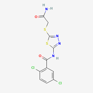 N-[5-(2-amino-2-oxoethyl)sulfanyl-1,3,4-thiadiazol-2-yl]-2,5-dichlorobenzamide
