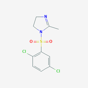 molecular formula C10H10Cl2N2O2S B239898 1-[(2,5-dichlorophenyl)sulfonyl]-2-methyl-4,5-dihydro-1H-imidazole 
