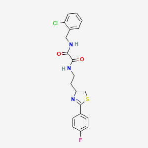 molecular formula C20H17ClFN3O2S B2398981 N1-(2-chlorobenzyl)-N2-(2-(2-(4-fluorophenyl)thiazol-4-yl)ethyl)oxalamide CAS No. 1211428-35-1