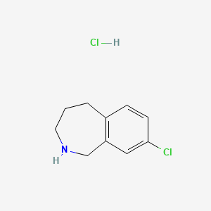 molecular formula C10H13Cl2N B2398987 8-chloro-2,3,4,5-tetrahydro-1H-2-benzazepine hydrochloride CAS No. 69739-53-3