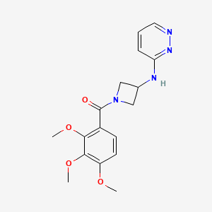 molecular formula C17H20N4O4 B2399010 N-[1-(2,3,4-三甲氧基苯甲酰)氮杂环丁-3-基]哒嗪-3-胺 CAS No. 2097890-13-4