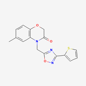 6-methyl-4-((3-(thiophen-2-yl)-1,2,4-oxadiazol-5-yl)methyl)-2H-benzo[b][1,4]oxazin-3(4H)-one