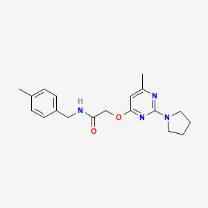 N-(4-methylbenzyl)-2-{[6-methyl-2-(pyrrolidin-1-yl)pyrimidin-4-yl]oxy}acetamide
