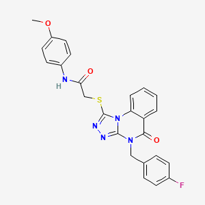 2-((4-(4-fluorobenzyl)-5-oxo-4,5-dihydro-[1,2,4]triazolo[4,3-a]quinazolin-1-yl)thio)-N-(4-methoxyphenyl)acetamide