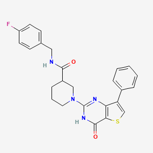 N-(4-fluorobenzyl)-1-(4-oxo-7-phenyl-3,4-dihydrothieno[3,2-d]pyrimidin-2-yl)piperidine-3-carboxamide