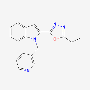 2-ethyl-5-(1-(pyridin-3-ylmethyl)-1H-indol-2-yl)-1,3,4-oxadiazole