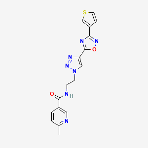 6-methyl-N-(2-(4-(3-(thiophen-3-yl)-1,2,4-oxadiazol-5-yl)-1H-1,2,3-triazol-1-yl)ethyl)nicotinamide