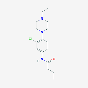 molecular formula C16H24ClN3O B239904 N-[3-chloro-4-(4-ethylpiperazin-1-yl)phenyl]butanamide 