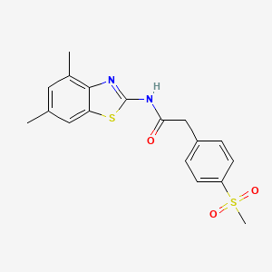 N-(4,6-dimethylbenzo[d]thiazol-2-yl)-2-(4-(methylsulfonyl)phenyl)acetamide