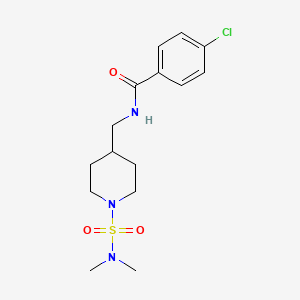 4-chloro-N-((1-(N,N-dimethylsulfamoyl)piperidin-4-yl)methyl)benzamide