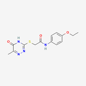 N-(4-ethoxyphenyl)-2-(5-hydroxy-6-methyl(1,2,4-triazin-3-ylthio))acetamide
