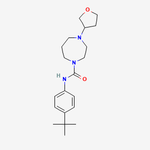 molecular formula C20H31N3O2 B2399050 N-(4-(tert-butyl)phenyl)-4-(tetrahydrofuran-3-yl)-1,4-diazepane-1-carboxamide CAS No. 2319808-04-1