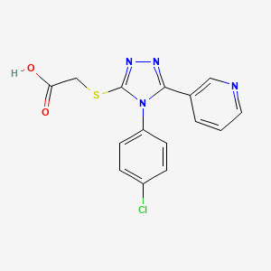 2-{[4-(4-chlorophenyl)-5-(pyridin-3-yl)-4H-1,2,4-triazol-3-yl]sulfanyl}acetic acid