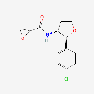 N-[(2S,3R)-2-(4-Chlorophenyl)oxolan-3-yl]oxirane-2-carboxamide