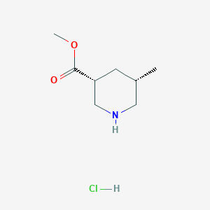 molecular formula C8H16ClNO2 B2399069 顺式-5-甲基哌啶-3-羧酸甲酯盐酸盐 CAS No. 1638772-09-4