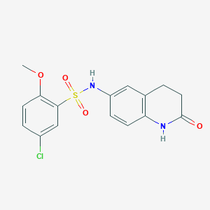 5-chloro-2-methoxy-N-(2-oxo-3,4-dihydro-1H-quinolin-6-yl)benzenesulfonamide