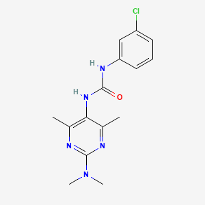 1-(3-Chlorophenyl)-3-(2-(dimethylamino)-4,6-dimethylpyrimidin-5-yl)urea