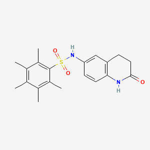 molecular formula C20H24N2O3S B2399076 2,3,4,5,6-pentamethyl-N-(2-oxo-1,2,3,4-tetrahydroquinolin-6-yl)benzenesulfonamide CAS No. 922005-73-0