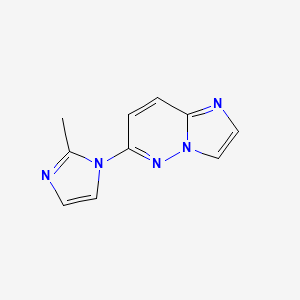 molecular formula C10H9N5 B2399079 6-(2-Methylimidazol-1-yl)imidazo[1,2-b]pyridazine CAS No. 2320465-12-9