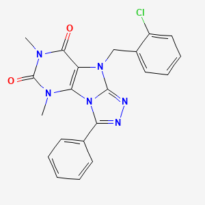 5-[(2-Chlorophenyl)methyl]-1,3-dimethyl-8-phenylpurino[8,9-c][1,2,4]triazole-2,4-dione