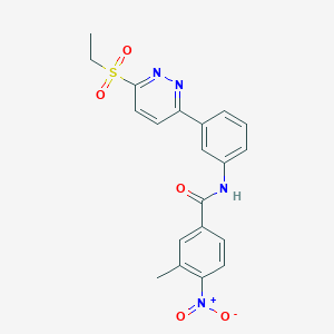 N-(3-(6-(ethylsulfonyl)pyridazin-3-yl)phenyl)-3-methyl-4-nitrobenzamide