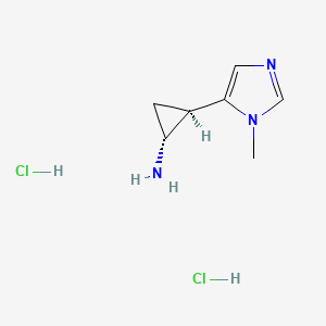 (1R,2R)-2-(3-Methylimidazol-4-yl)cyclopropan-1-amine;dihydrochloride