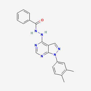 N'-[1-(3,4-dimethylphenyl)pyrazolo[3,4-d]pyrimidin-4-yl]benzohydrazide