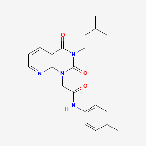 molecular formula C21H24N4O3 B2399094 2-[3-(3-甲基丁基)-2,4-二氧代吡啶并[2,3-d]嘧啶-1-基]-N-(4-甲基苯基)乙酰胺 CAS No. 887223-79-2