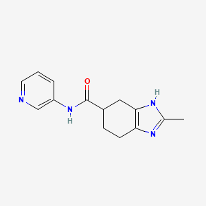 molecular formula C14H16N4O B2399095 2-methyl-N-(pyridin-3-yl)-4,5,6,7-tetrahydro-1H-benzo[d]imidazole-5-carboxamide CAS No. 2034233-01-5