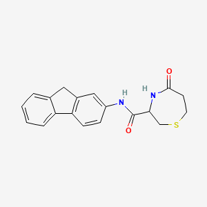 molecular formula C19H18N2O2S B2399101 N-(9H-fluoren-2-yl)-5-oxo-1,4-thiazepane-3-carboxamide CAS No. 1396562-35-8