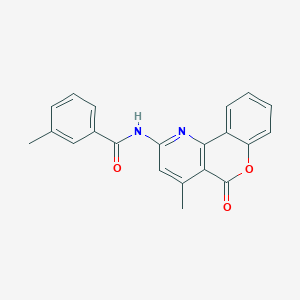 3-methyl-N-(4-methyl-5-oxo-5H-chromeno[4,3-b]pyridin-2-yl)benzamide