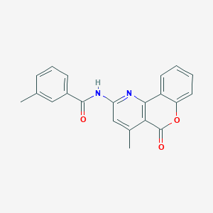 molecular formula C21H16N2O3 B2399102 3-methyl-N-(4-methyl-5-oxo-5H-chromeno[4,3-b]pyridin-2-yl)benzamide CAS No. 851411-59-1