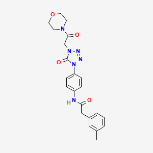 N-(4-(4-(2-morpholino-2-oxoethyl)-5-oxo-4,5-dihydro-1H-tetrazol-1-yl)phenyl)-2-(m-tolyl)acetamide