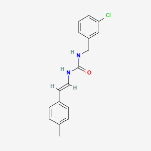 1-[(3-chlorophenyl)methyl]-3-[(E)-2-(4-methylphenyl)ethenyl]urea