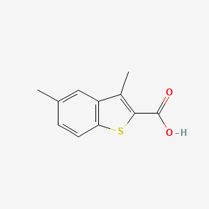 molecular formula C11H10O2S B2399111 3,5-Dimethyl-1-benzothiophene-2-carboxylic acid CAS No. 1964-45-0; 6179-20-0