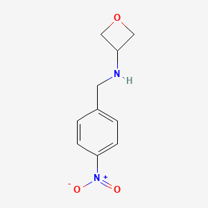 molecular formula C10H12N2O3 B2399124 N-[(4-硝基苯基)甲基]氧杂环-3-胺 CAS No. 1343399-93-8
