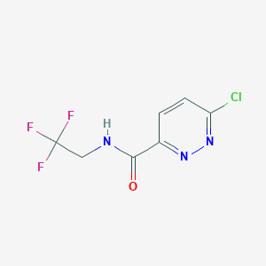 molecular formula C7H5ClF3N3O B2399131 6-氯-N-(2,2,2-三氟乙基)吡啶并嘧啶-3-甲酰胺 CAS No. 1178187-52-4