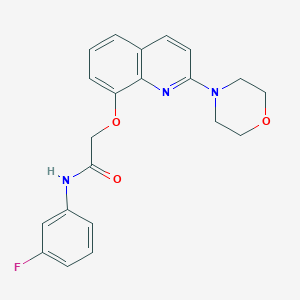 N-(3-fluorophenyl)-2-((2-morpholinoquinolin-8-yl)oxy)acetamide