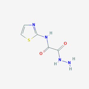 molecular formula C5H6N4O2S B2399145 2-肼嗪基-2-氧代-N-1,3-噻唑-2-乙酰胺 CAS No. 91113-78-9