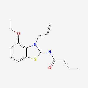 (Z)-N-(3-allyl-4-ethoxybenzo[d]thiazol-2(3H)-ylidene)butyramide