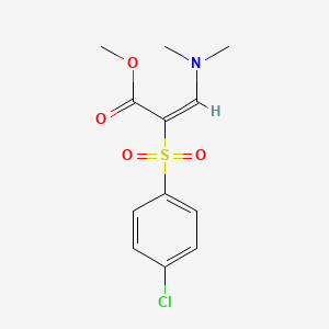 molecular formula C12H14ClNO4S B2399153 甲基(2E)-2-[(4-氯苯基)磺酰基]-3-(二甲氨基)丙烯酸酯 CAS No. 1785932-36-6