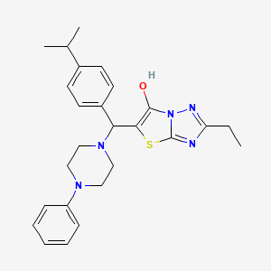 2-Ethyl-5-((4-isopropylphenyl)(4-phenylpiperazin-1-yl)methyl)thiazolo[3,2-b][1,2,4]triazol-6-ol
